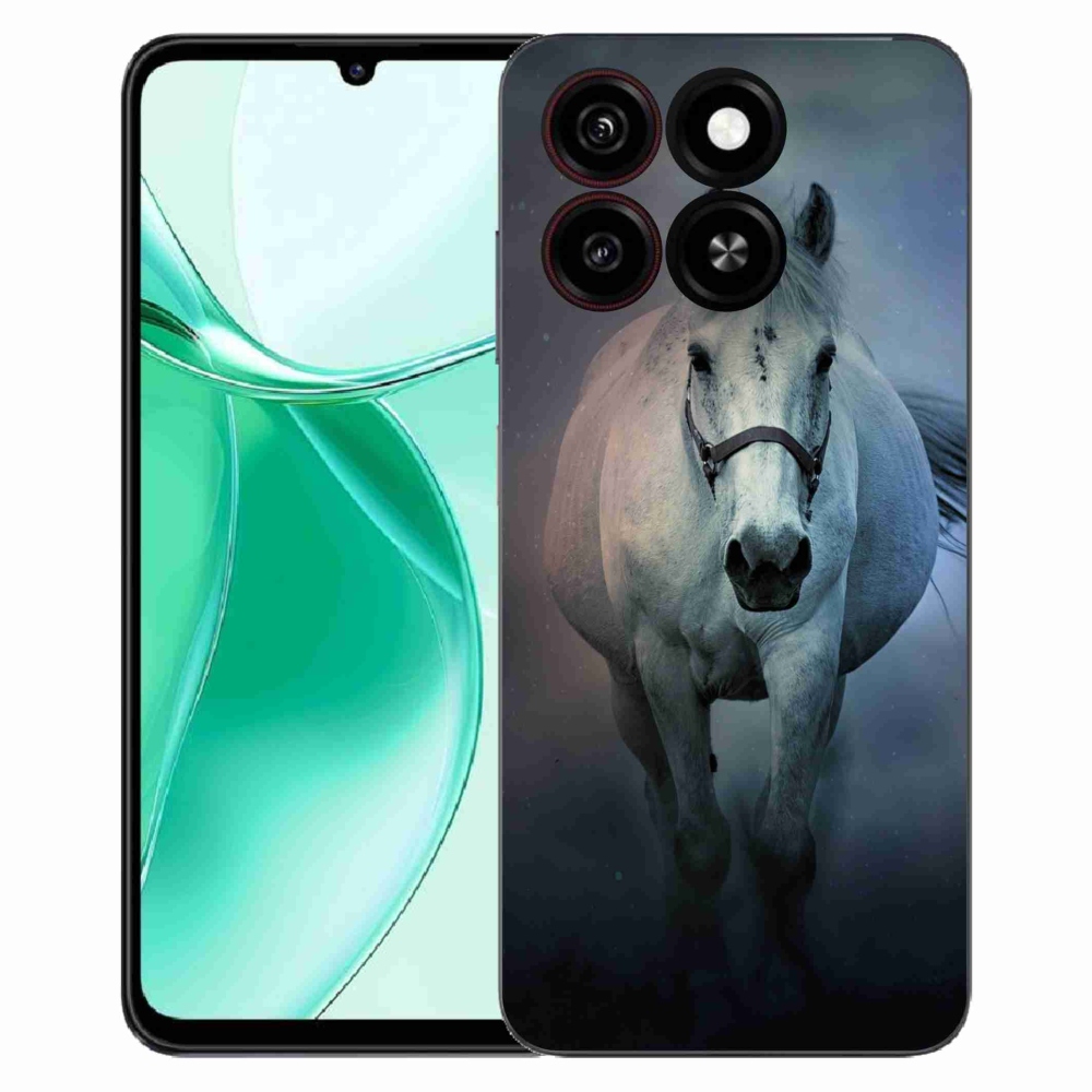 Gelový kryt mmCase na ZTE Blade A35 - běžící bílý kůň