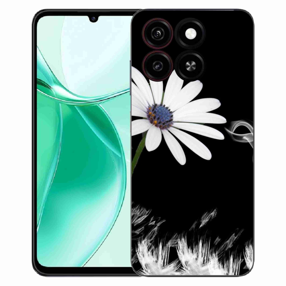 Gelový kryt mmCase na ZTE Blade A35 - bílá květina