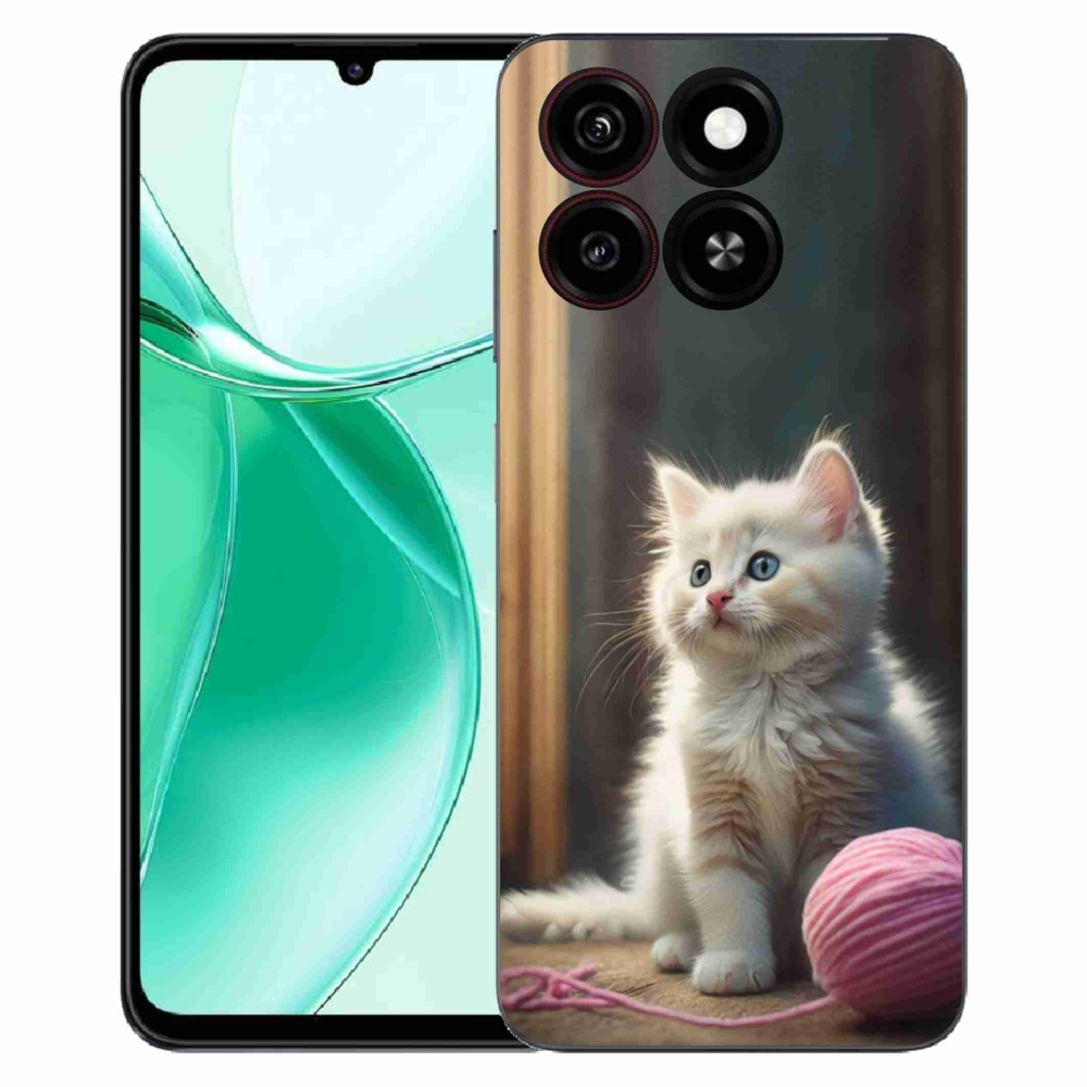 Gelový kryt mmCase na ZTE Blade A35 - bílé kotě 2