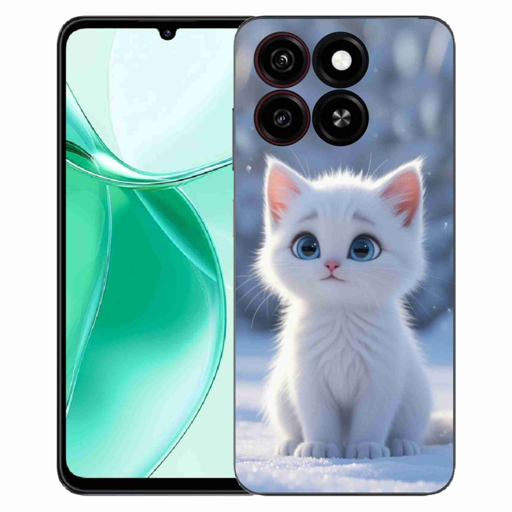 Gelový kryt mmCase na ZTE Blade A35 - bílé kotě 3