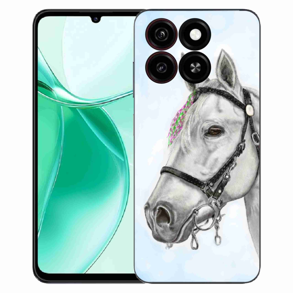 Gelový kryt mmCase na ZTE Blade A35 - bílý kůň 1