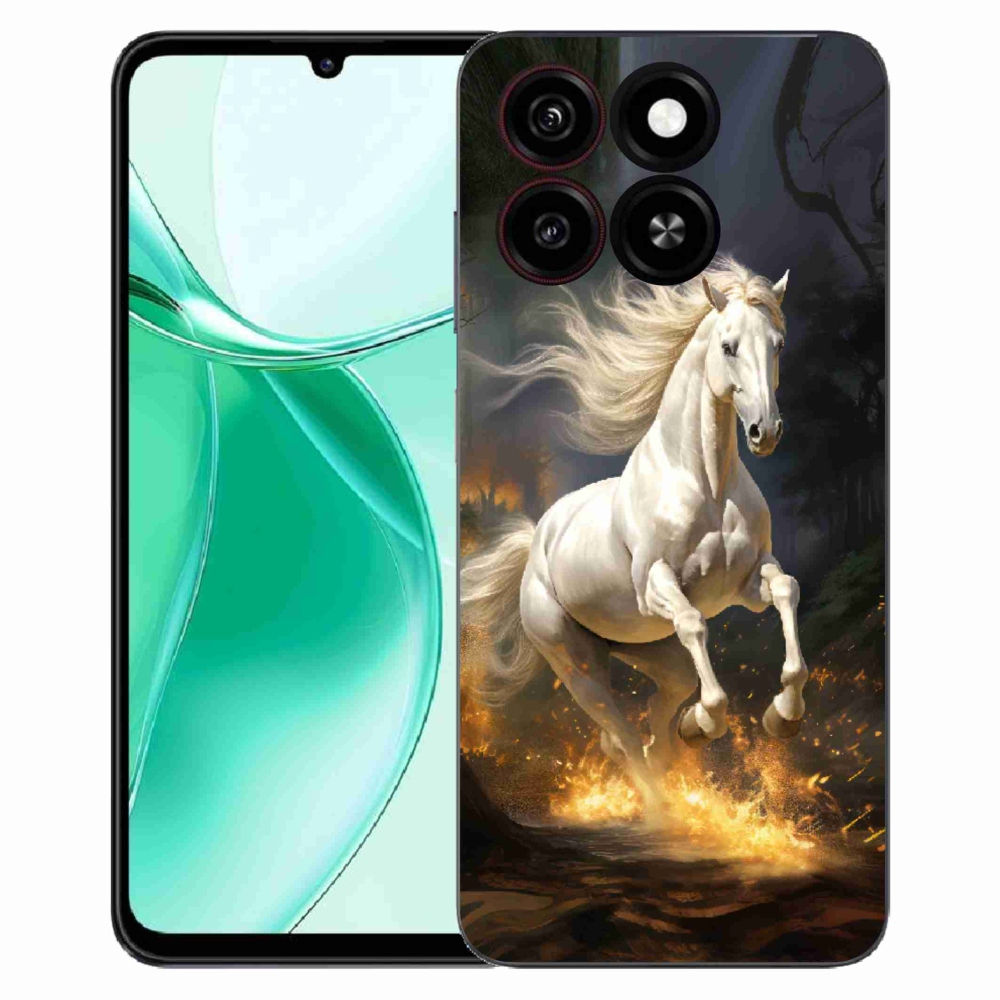 Gelový kryt mmCase na ZTE Blade A35 - bílý kůň 2