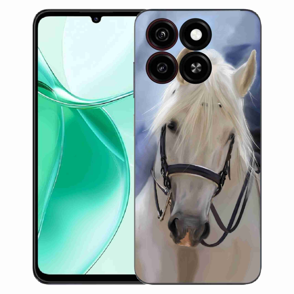 Gelový kryt mmCase na ZTE Blade A35 - bílý kůň