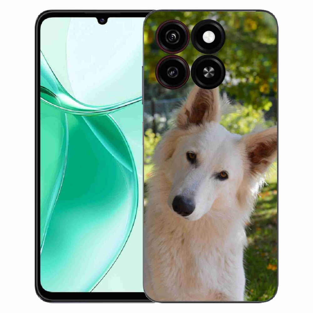 Gelový kryt mmCase na ZTE Blade A35 - bílý švýcarský ovčák 1