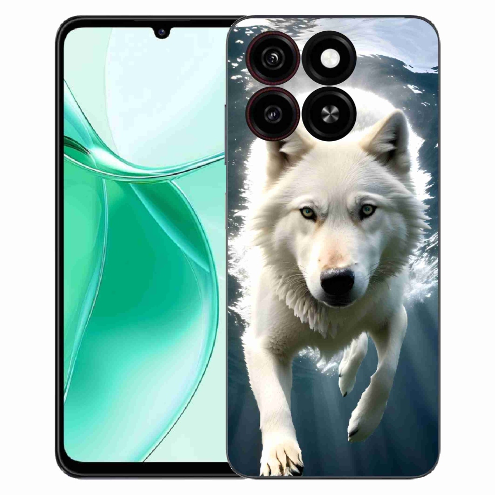 Gelový kryt mmCase na ZTE Blade A35 - bílý vlk