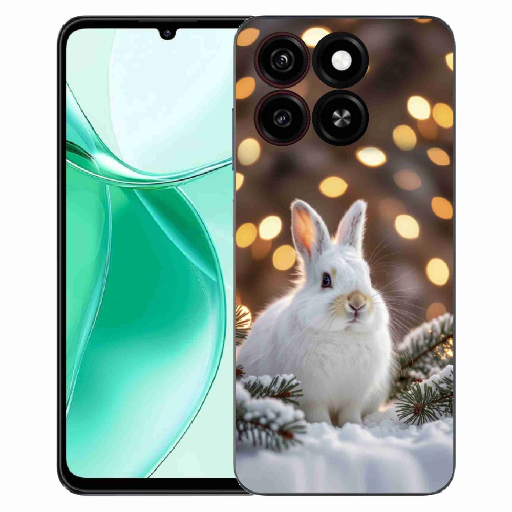 Gelový kryt mmCase na ZTE Blade A35 - bílý zajíc