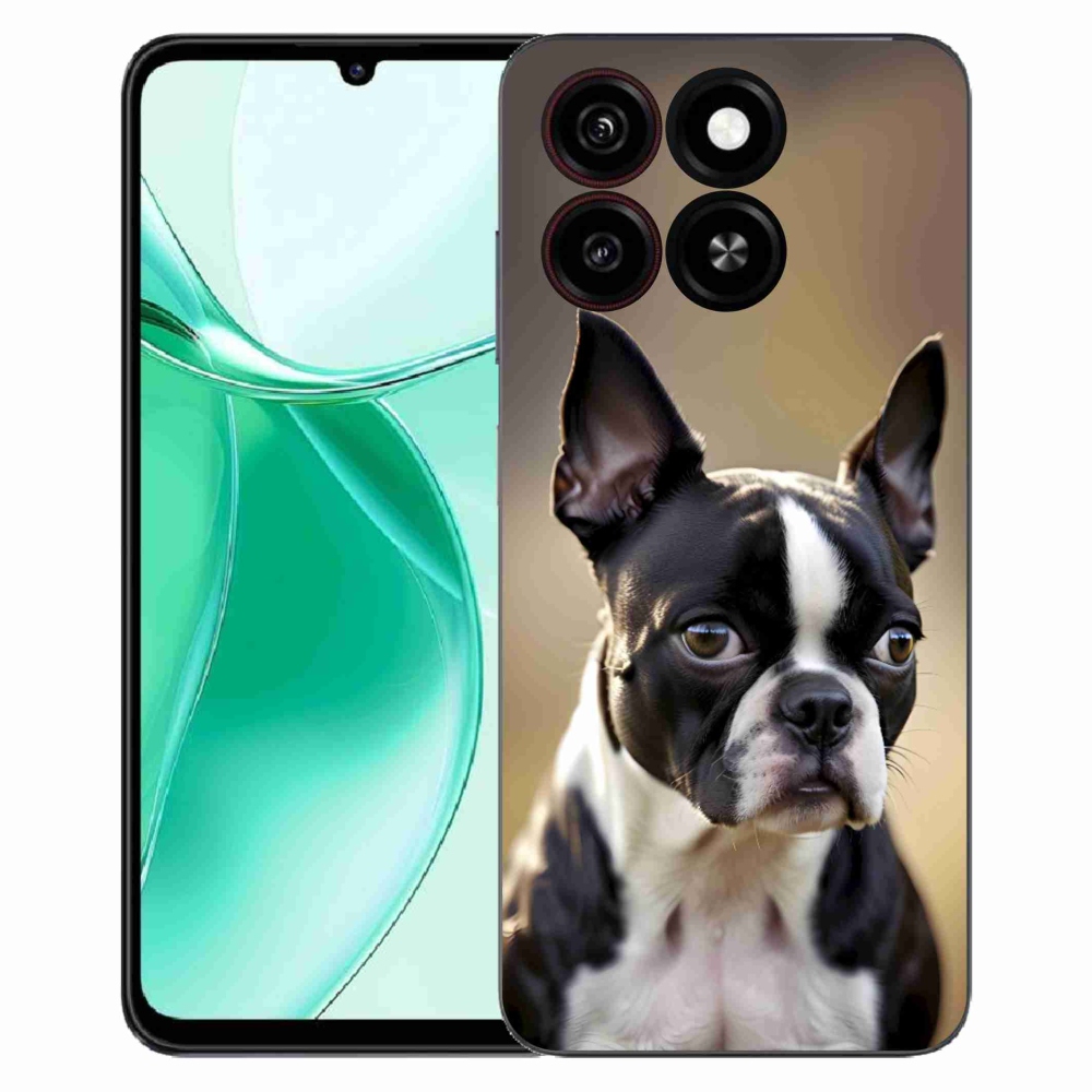 Gelový kryt mmCase na ZTE Blade A35 - bostonský teriér