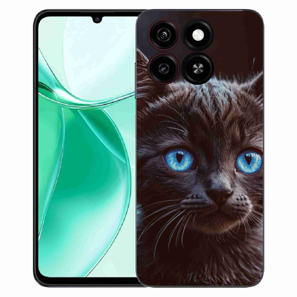 Gelový kryt mmCase na ZTE Blade A35 - černé kotě 2