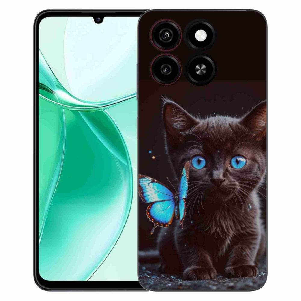Gelový kryt mmCase na ZTE Blade A35 - černé kotě 3