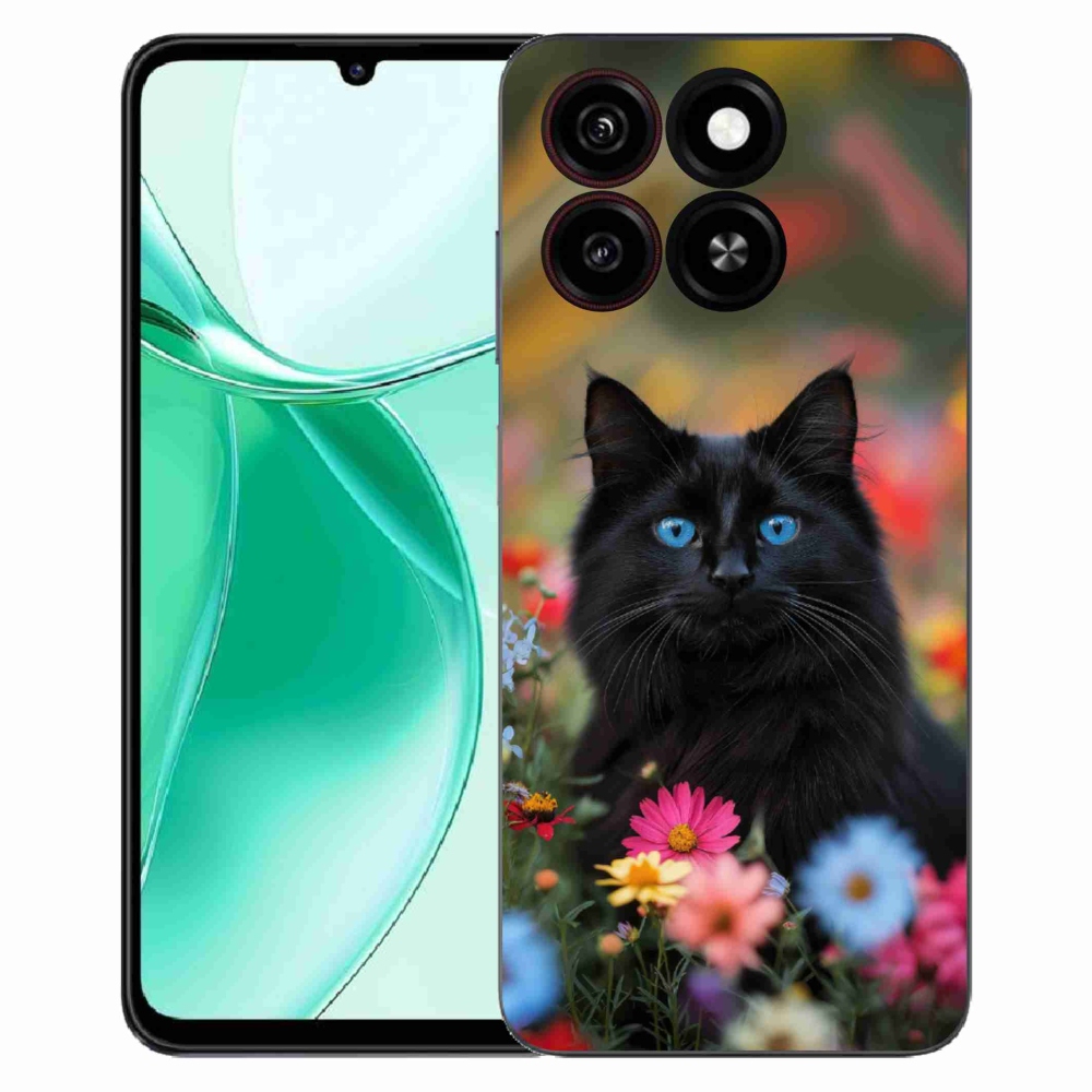 Gelový kryt mmCase na ZTE Blade A35 - černé kotě 4