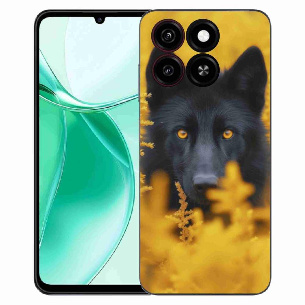 Gelový kryt mmCase na ZTE Blade A35 - černý vlk 2
