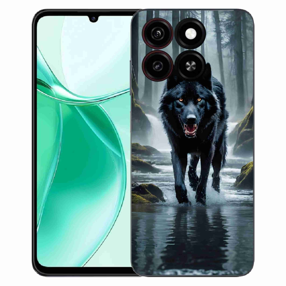 Gelový kryt mmCase na ZTE Blade A35 - černý vlk