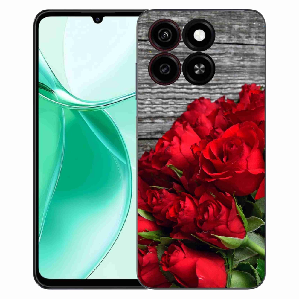 Gelový kryt mmCase na ZTE Blade A35 - červené růže
