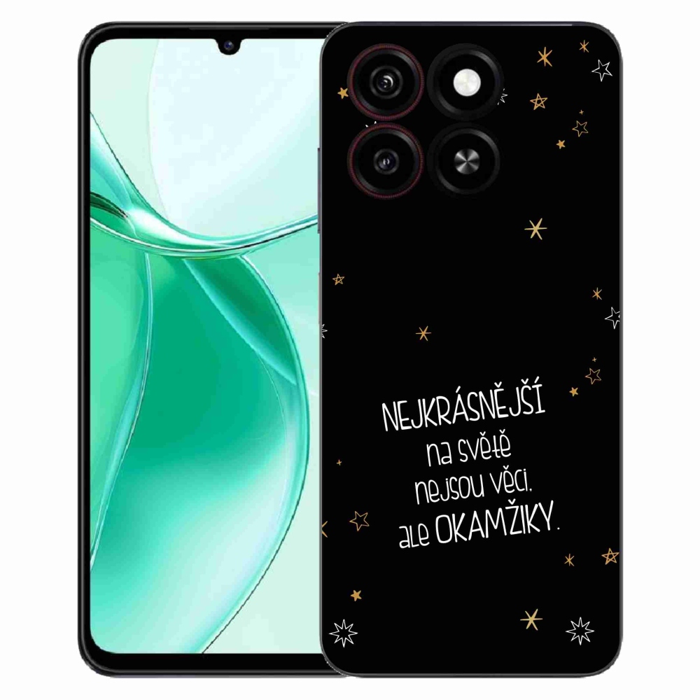 Gelový kryt mmCase na ZTE Blade A35 - citát 4 černé pozadí