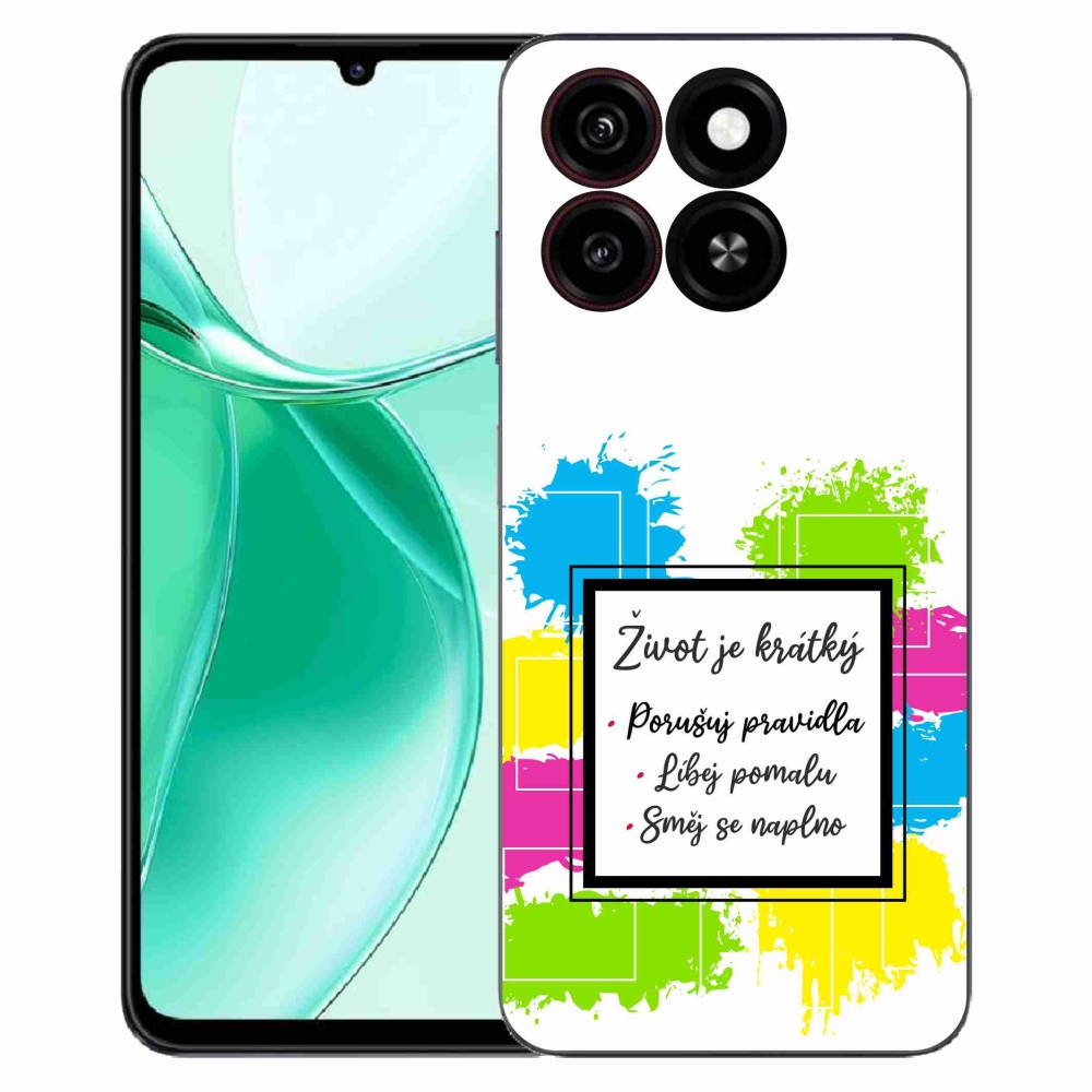 Gelový kryt mmCase na ZTE Blade A35 - citát 5 bílé pozadí