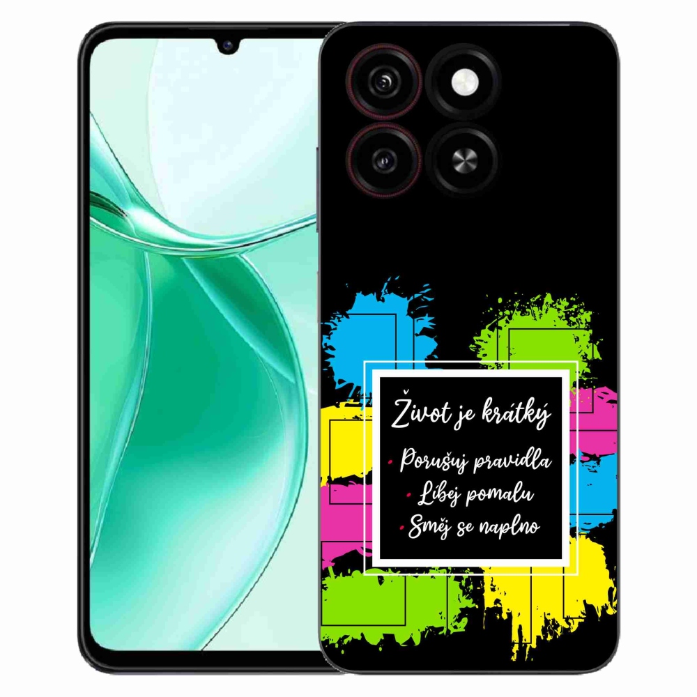 Gelový kryt mmCase na ZTE Blade A35 - citát 5 černé pozadí