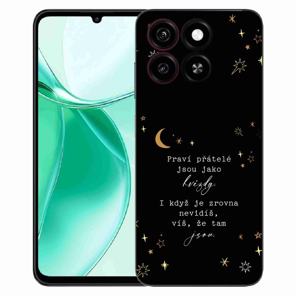 Gelový kryt mmCase na ZTE Blade A35 - citát 6 černé pozadí