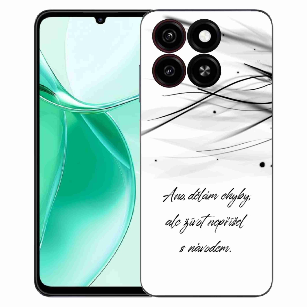 Gelový kryt mmCase na ZTE Blade A35 - citát bílé pozadí
