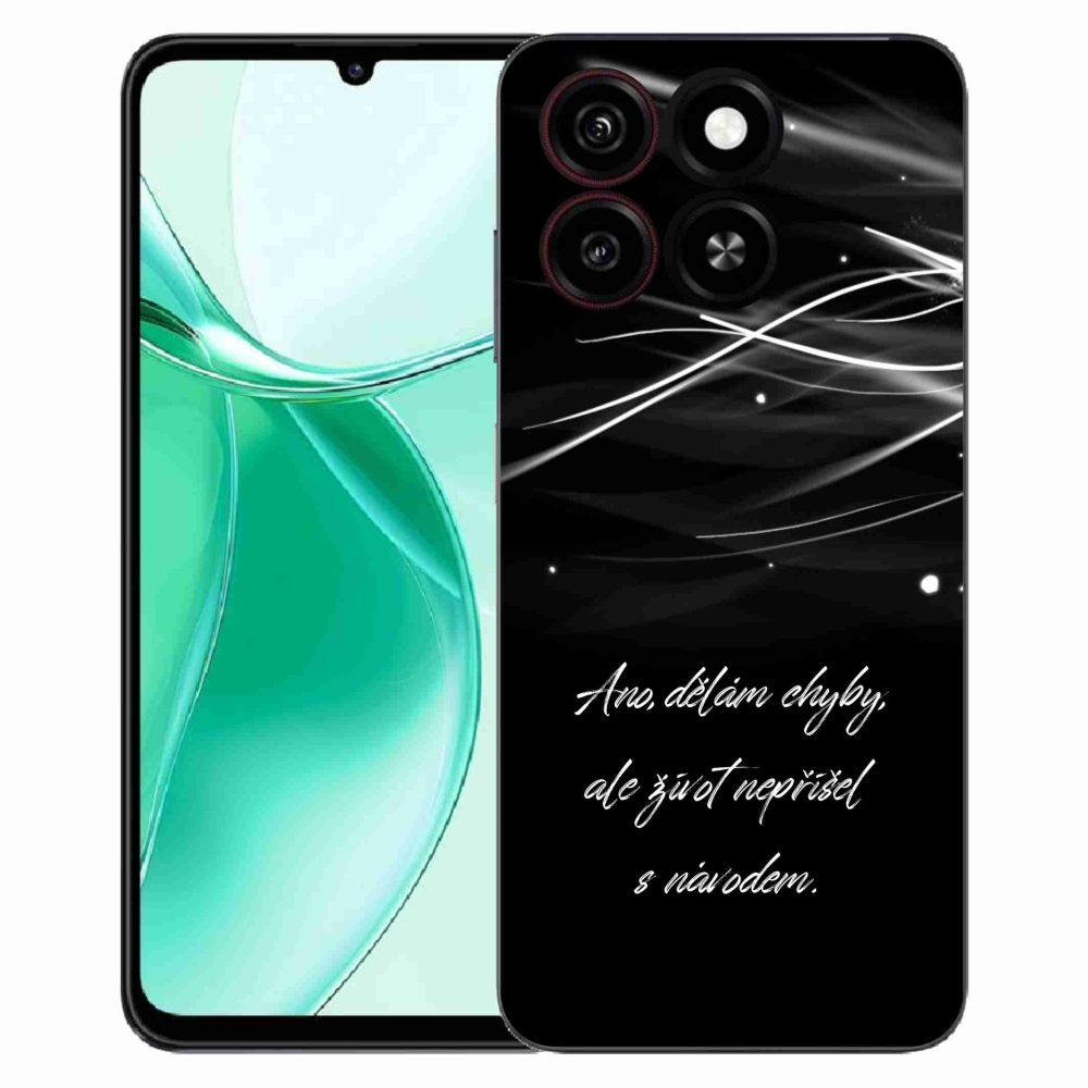 Gelový kryt mmCase na ZTE Blade A35 - citát černé pozadí