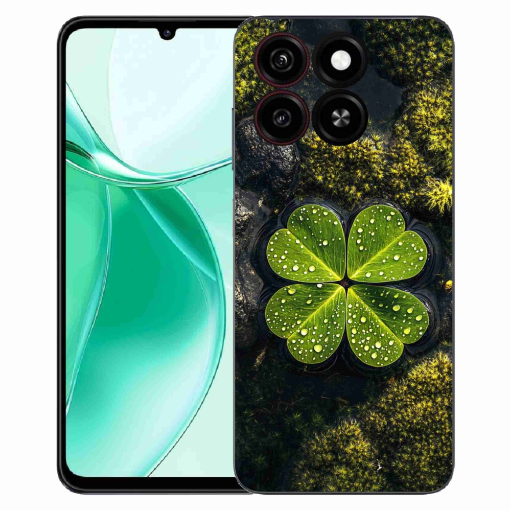 Gelový kryt mmCase na ZTE Blade A35 - čtyřlístek