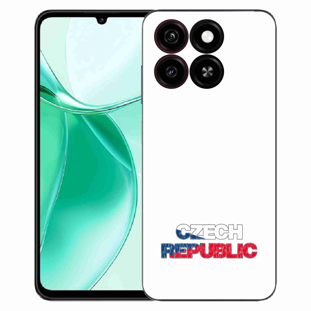 Gelový kryt mmCase na ZTE Blade A35 - Czech Republic bílé pozadí