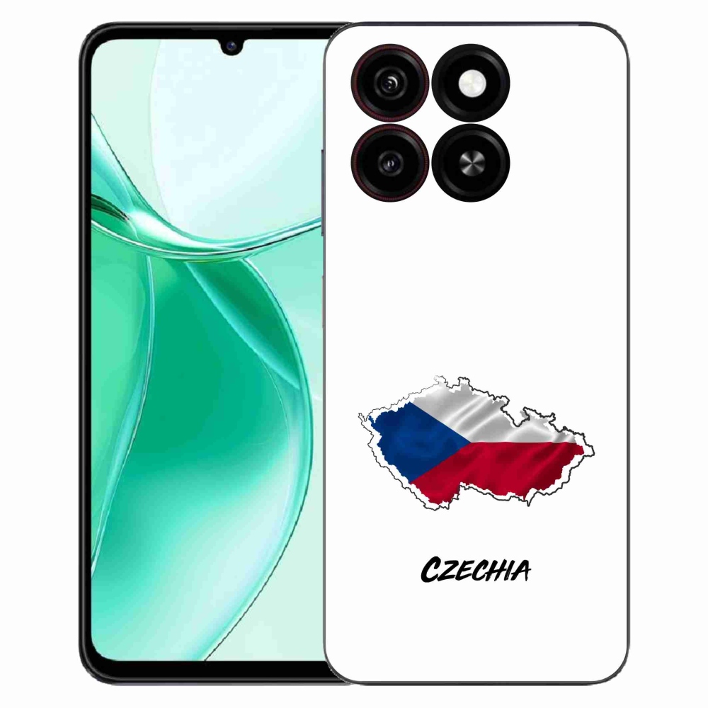 Gelový kryt mmCase na ZTE Blade A35 - Czechia bílé pozadí
