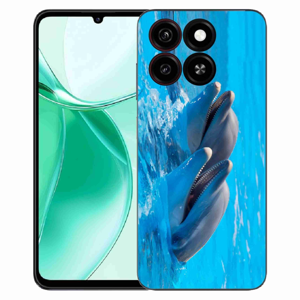 Gelový kryt mmCase na ZTE Blade A35 - delfíni