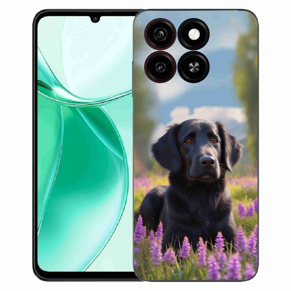 Gelový kryt mmCase na ZTE Blade A35 - elegantní černý retrívr