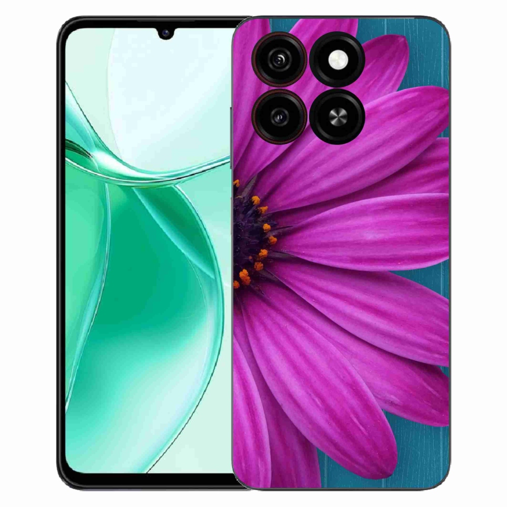 Gelový kryt mmCase na ZTE Blade A35 - fialová kopretina