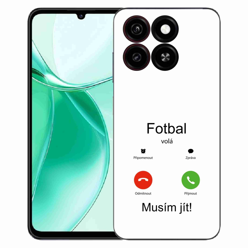 Gelový kryt mmCase na ZTE Blade A35 - fotbal volá bílé pozadí