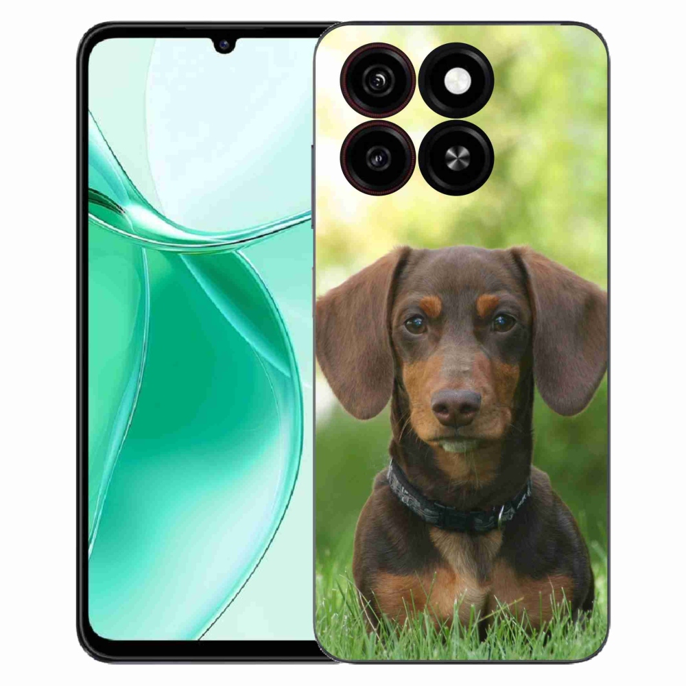 Gelový kryt mmCase na ZTE Blade A35 - hnědý jezevčík