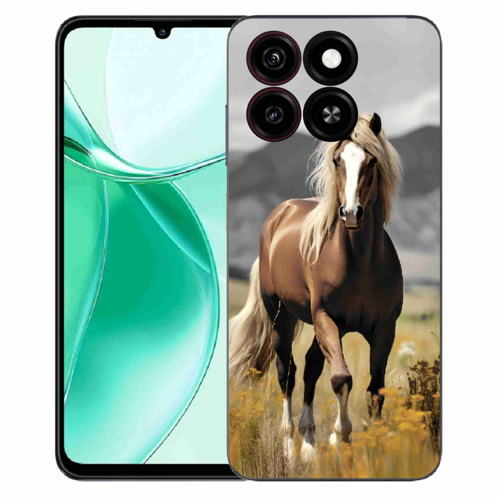 Gelový kryt mmCase na ZTE Blade A35 - hnědý kůň 1