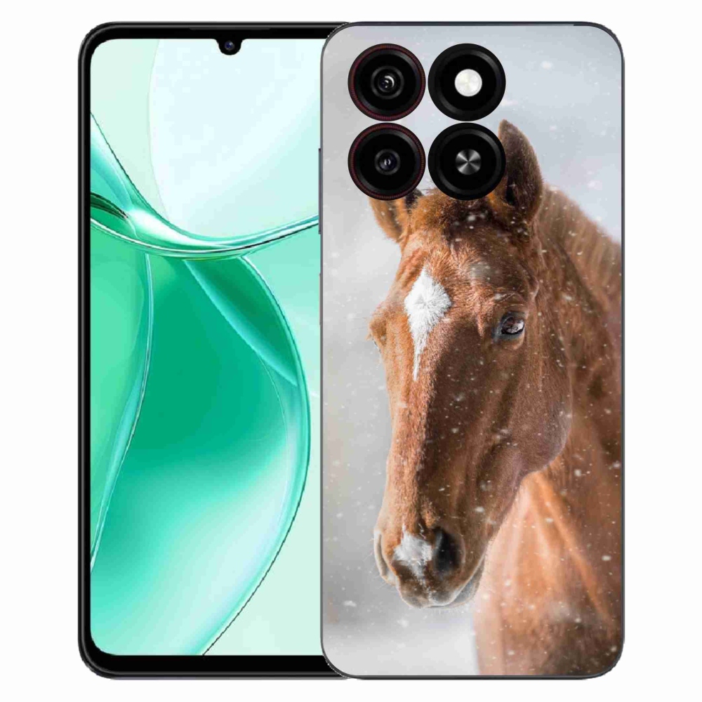Gelový kryt mmCase na ZTE Blade A35 - hnědý kůň 2
