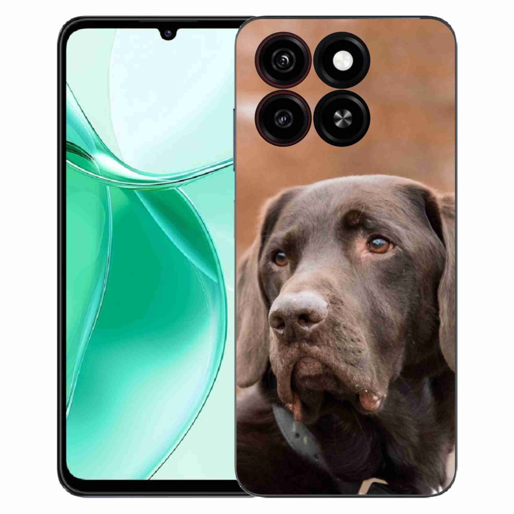Gelový kryt mmCase na ZTE Blade A35 - hnědý labrador