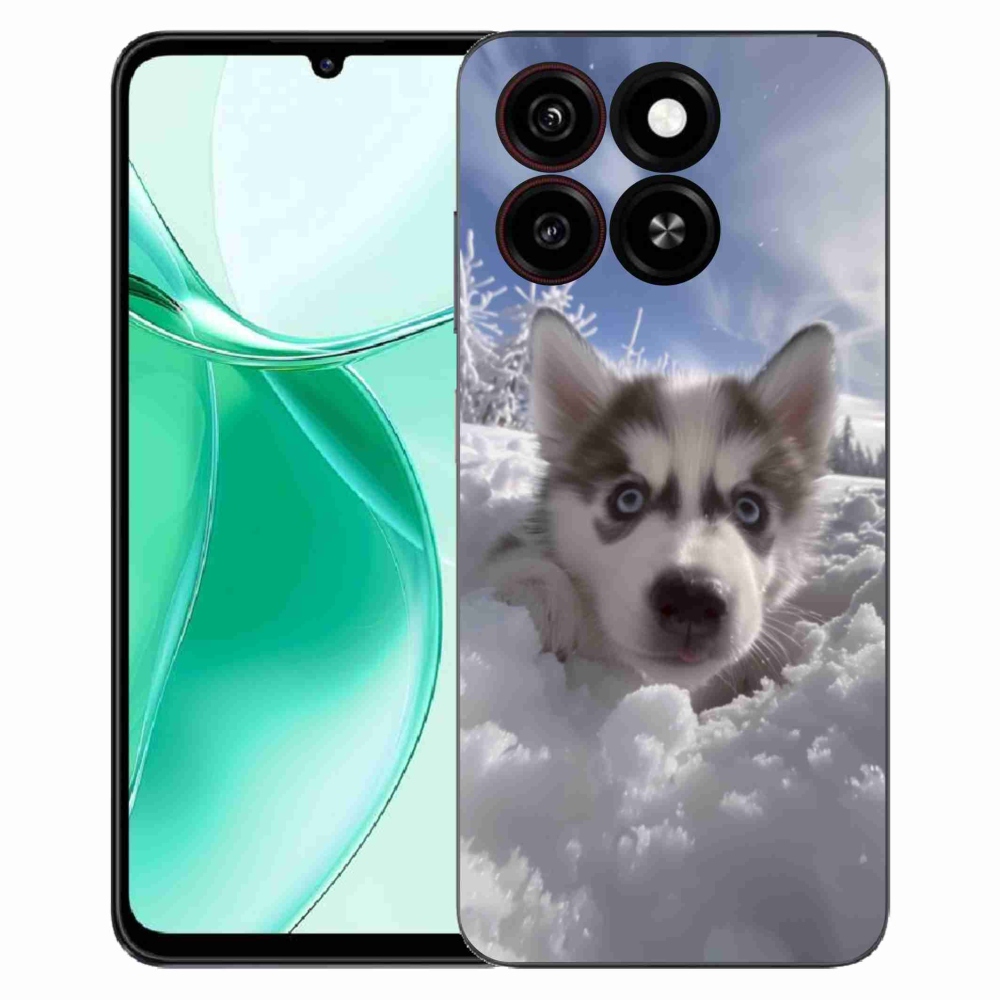 Gelový kryt mmCase na ZTE Blade A35 - husky ve sněhu