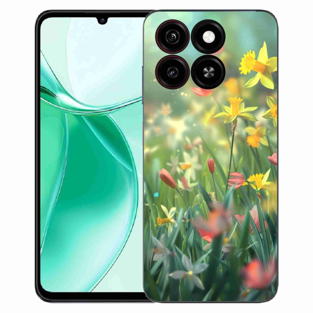 Gelový kryt mmCase na ZTE Blade A35 - jarní květy