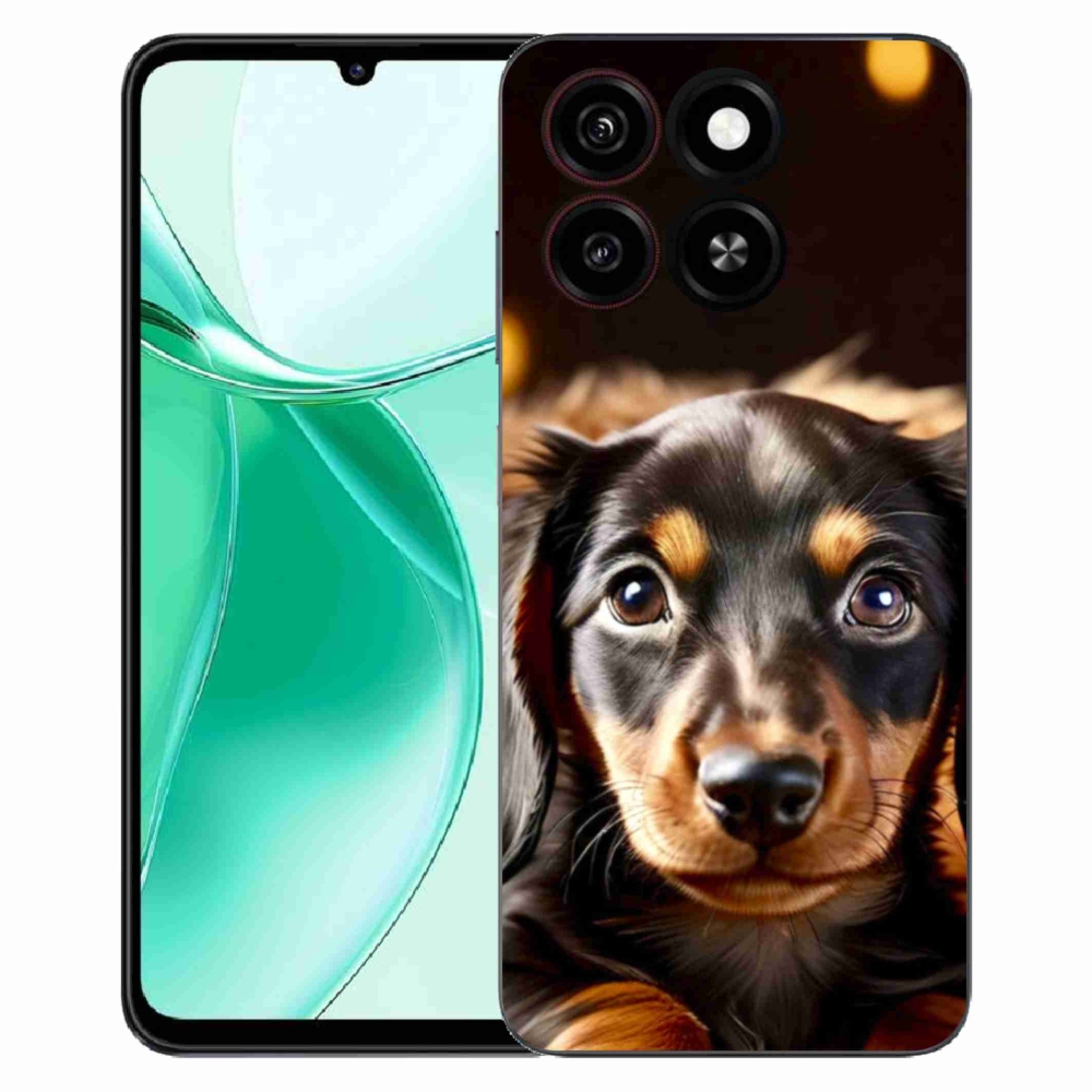 Gelový kryt mmCase na ZTE Blade A35 - jezevčík