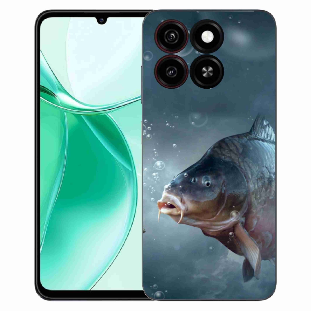 Gelový kryt mmCase na ZTE Blade A35 - kapr a bublinky