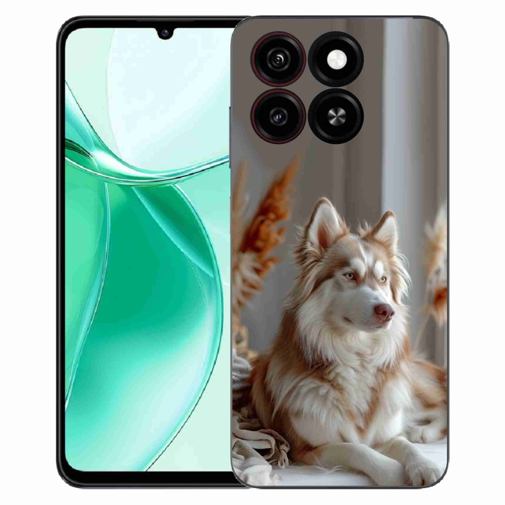 Gelový kryt mmCase na ZTE Blade A35 - klidný sibiřský husky