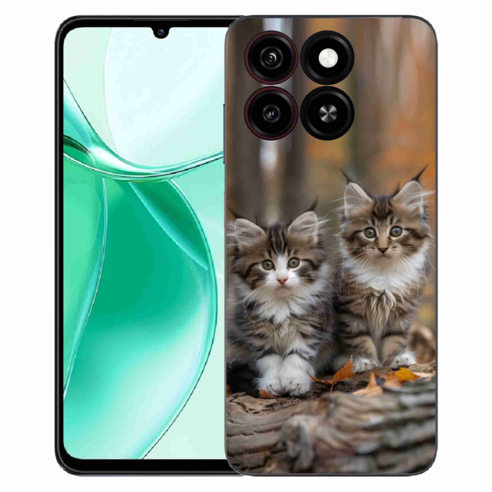 Gelový kryt mmCase na ZTE Blade A35 - kočičí duo 3