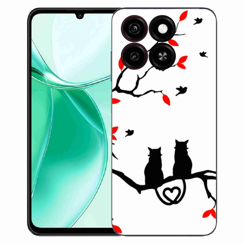 Gelový kryt mmCase na ZTE Blade A35 - kočičí láska