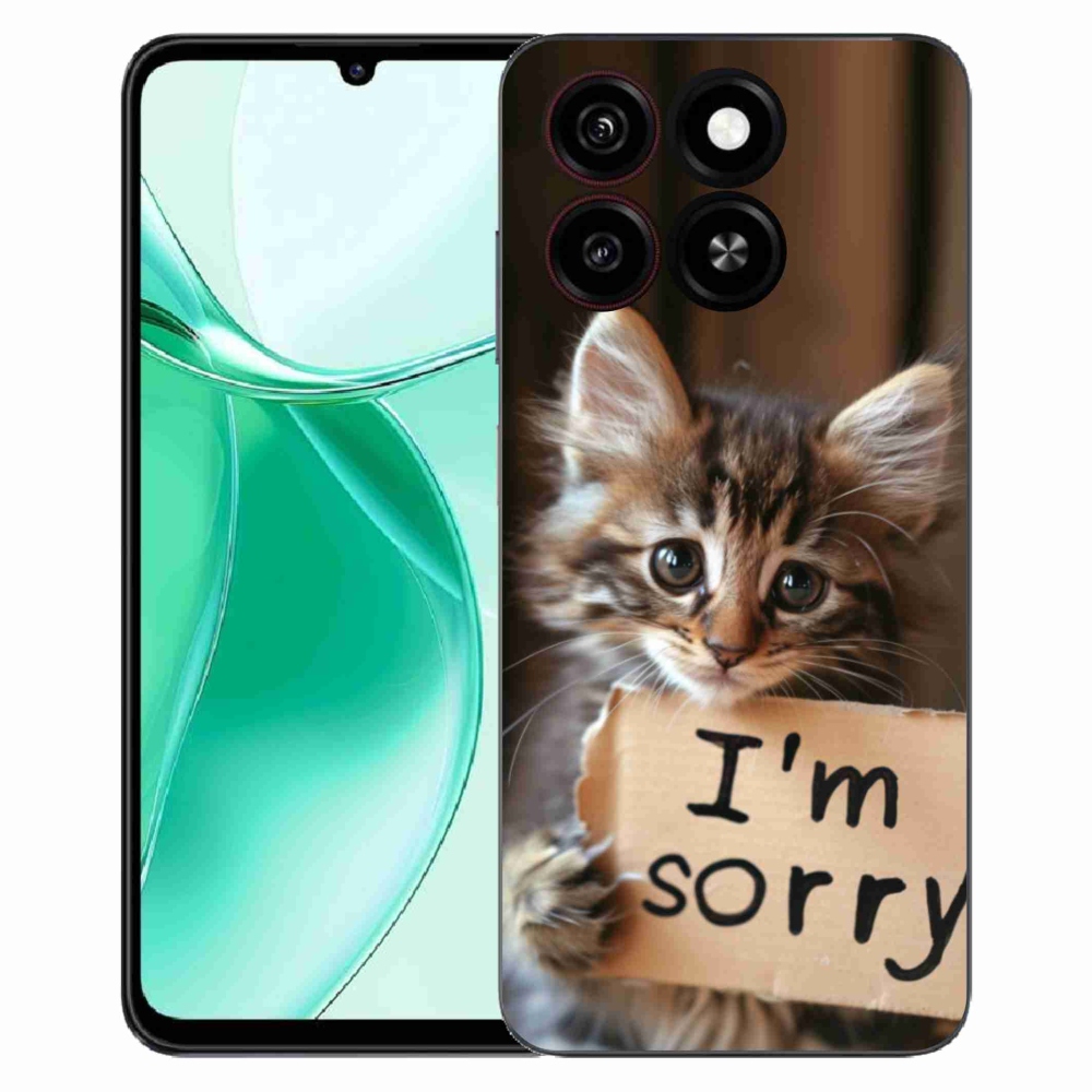 Gelový kryt mmCase na ZTE Blade A35 - kočíčí omluva