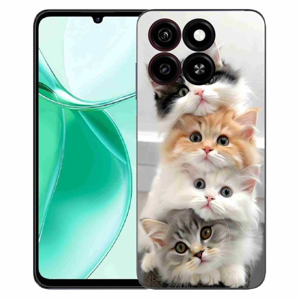 Gelový kryt mmCase na ZTE Blade A35 - kočičí parta