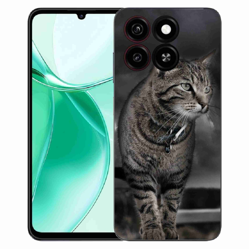 Gelový kryt mmCase na ZTE Blade A35 - kočka