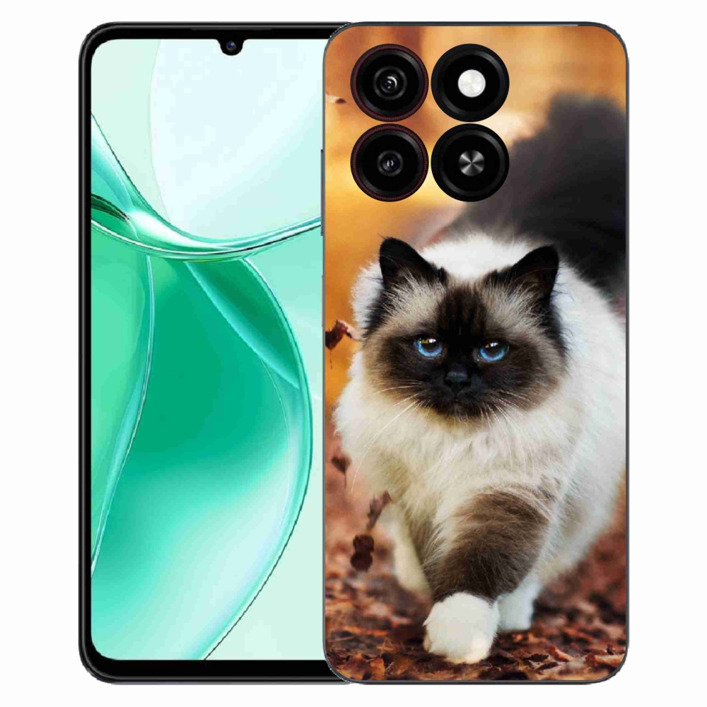 Gelový kryt mmCase na ZTE Blade A35 - kočka