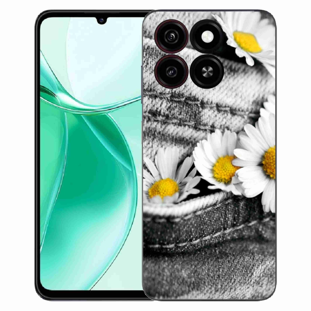 Gelový kryt mmCase na ZTE Blade A35 - kopretiny