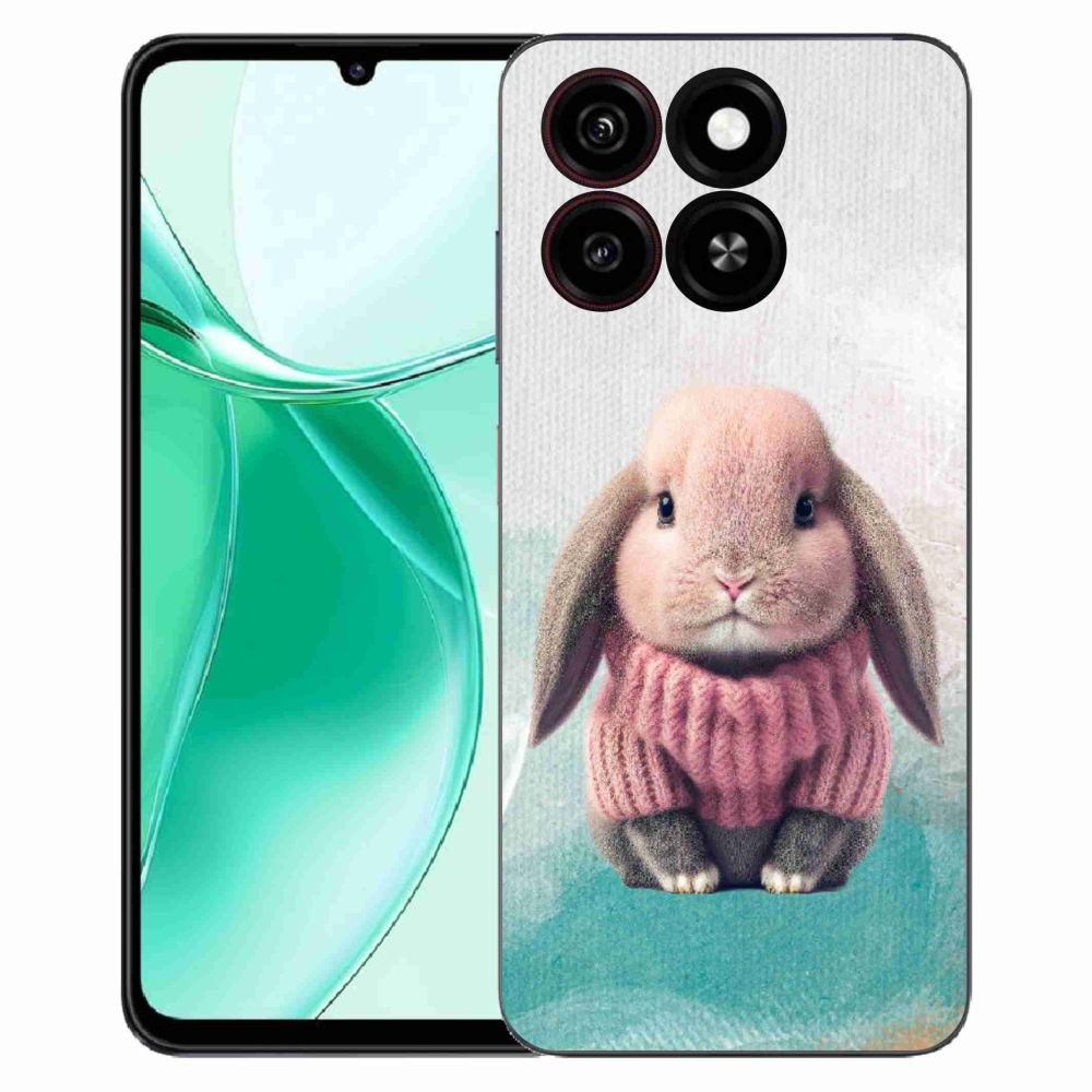 Gelový kryt mmCase na ZTE Blade A35 - králíček ve svetru