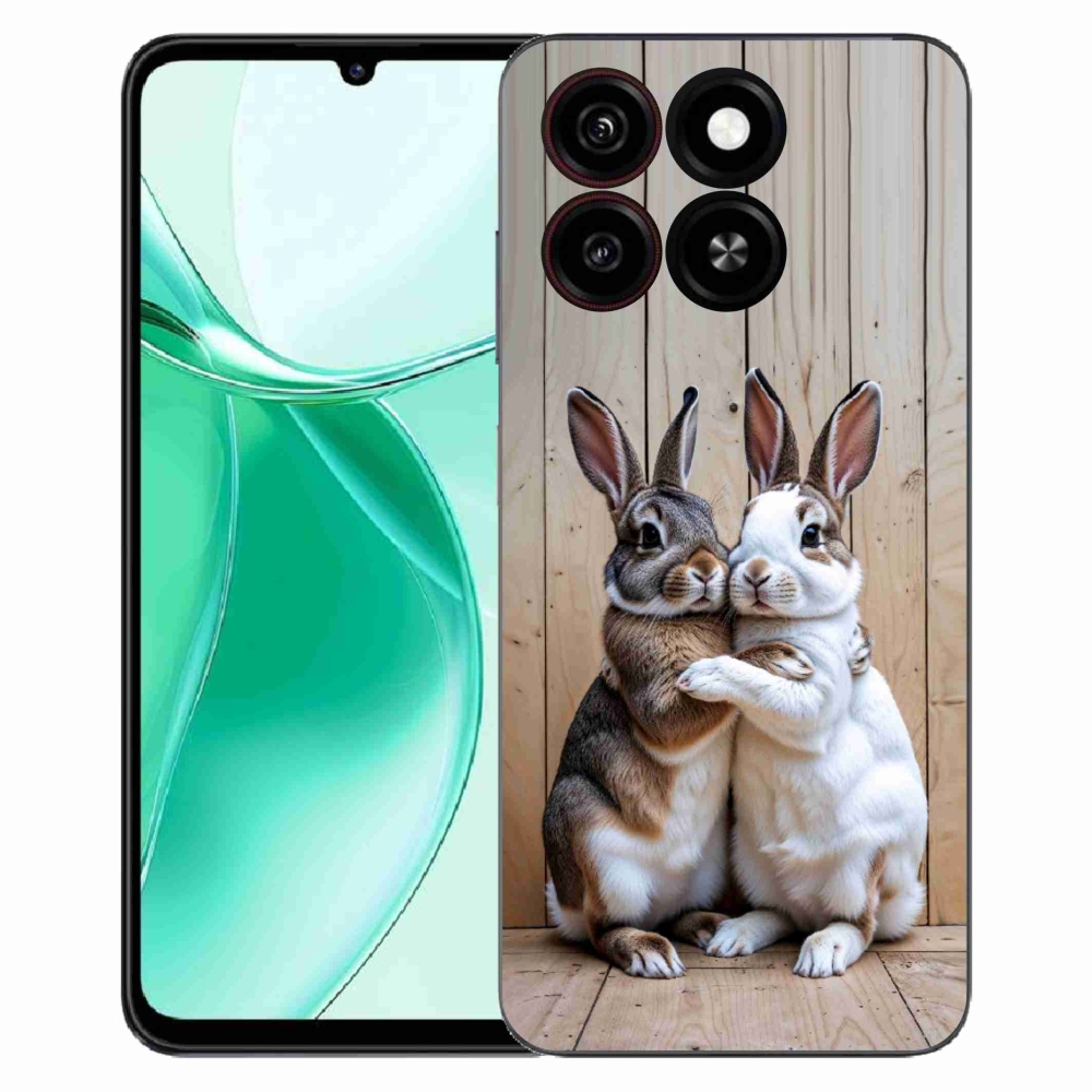 Gelový kryt mmCase na ZTE Blade A35 - králičí pár