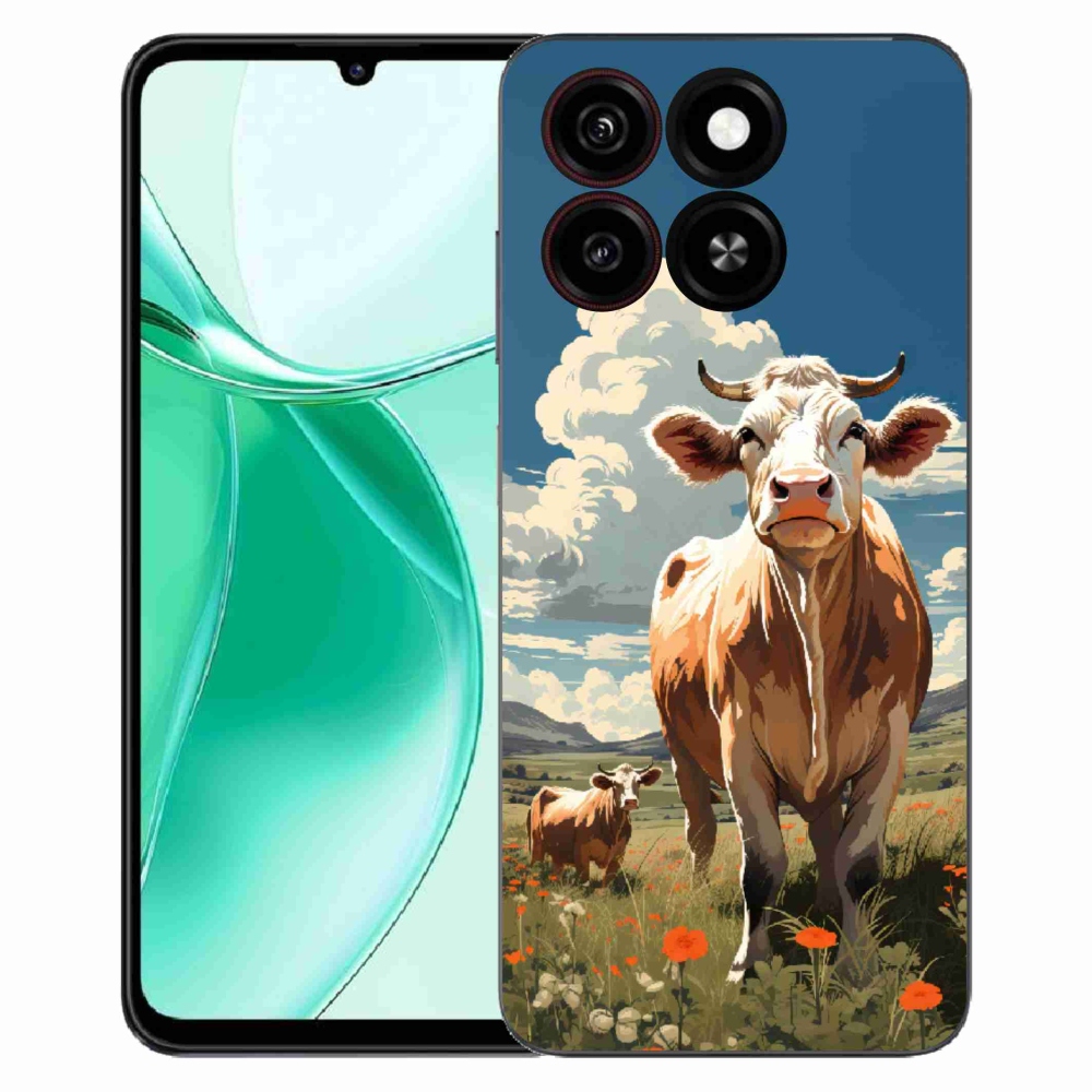 Gelový kryt mmCase na ZTE Blade A35 - krávy na louce