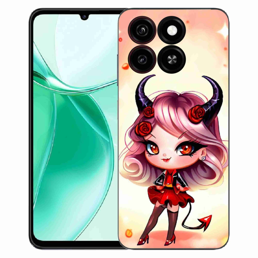Gelový kryt mmCase na ZTE Blade A35 - kreslená čertice